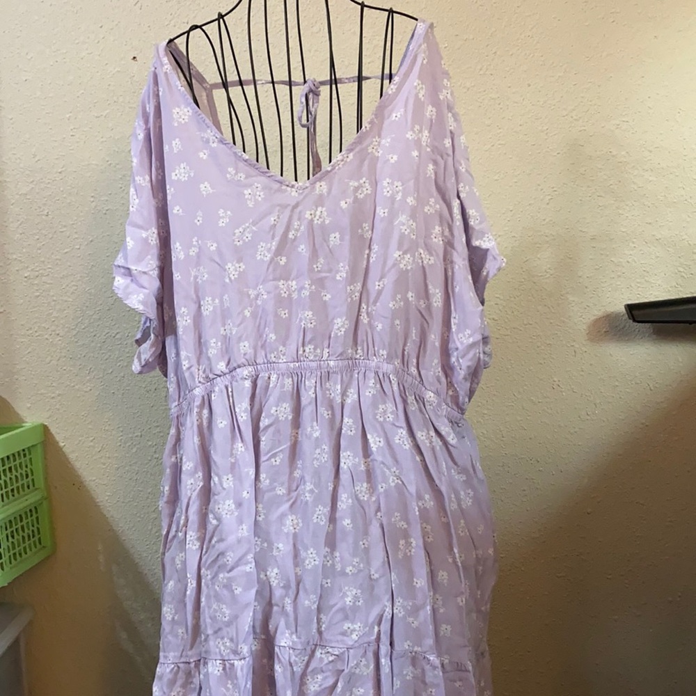 Purple tiered dress
